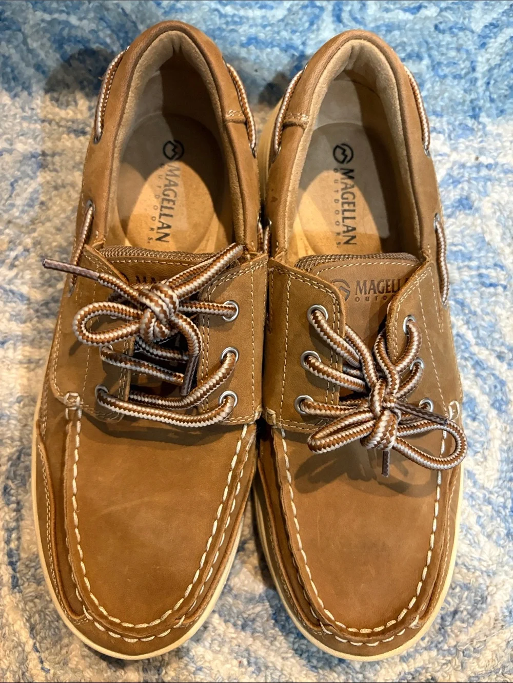 Magellan Outdoors Men’s Tan Leather Boat Shoes